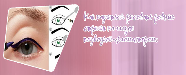 Как рисовать стрелки подводкой для начинающих